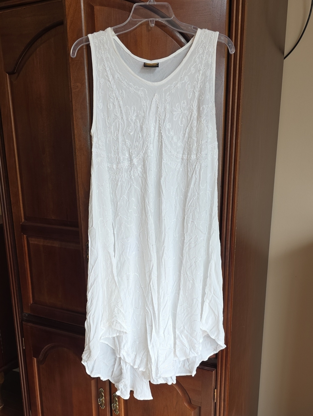 Rima Embroidered Sleeveless Boho Swim Coverup Dress